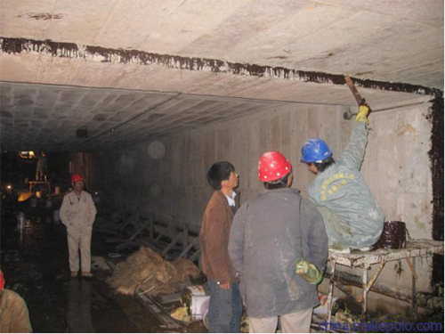 南城第一国际地下人行通道防水补漏工程